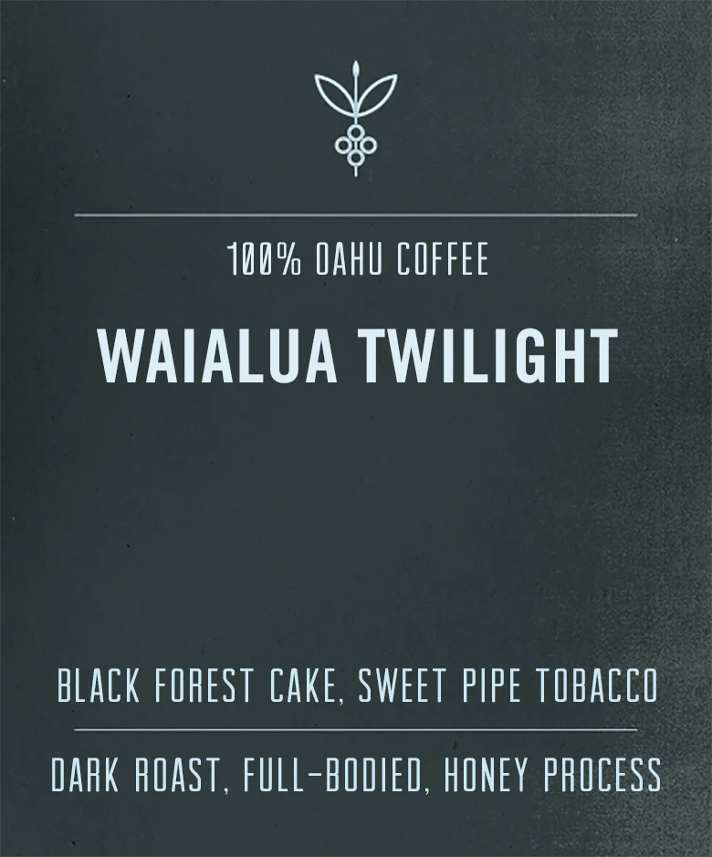 Big Island Coffee Roasters Hawaiian Coffee Waialua Twilight | 100% Oahu, Honey Process 100% Oahu Coffee | Waialua Twilight