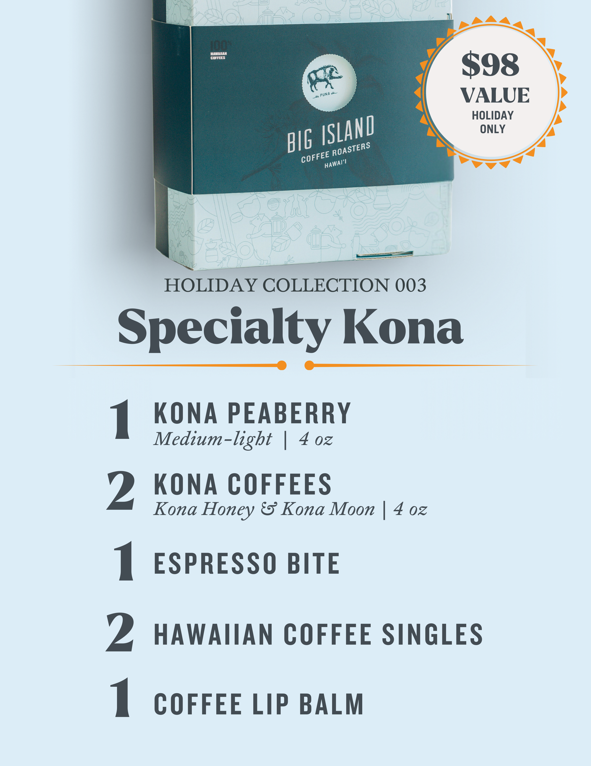 Specialty Kona Coffee Collection Gift Set | Holiday Gift Collection