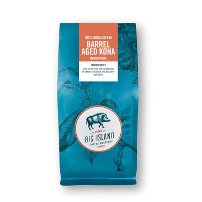 100% Barrel Aged Medium Dark Kona Roast Coffee