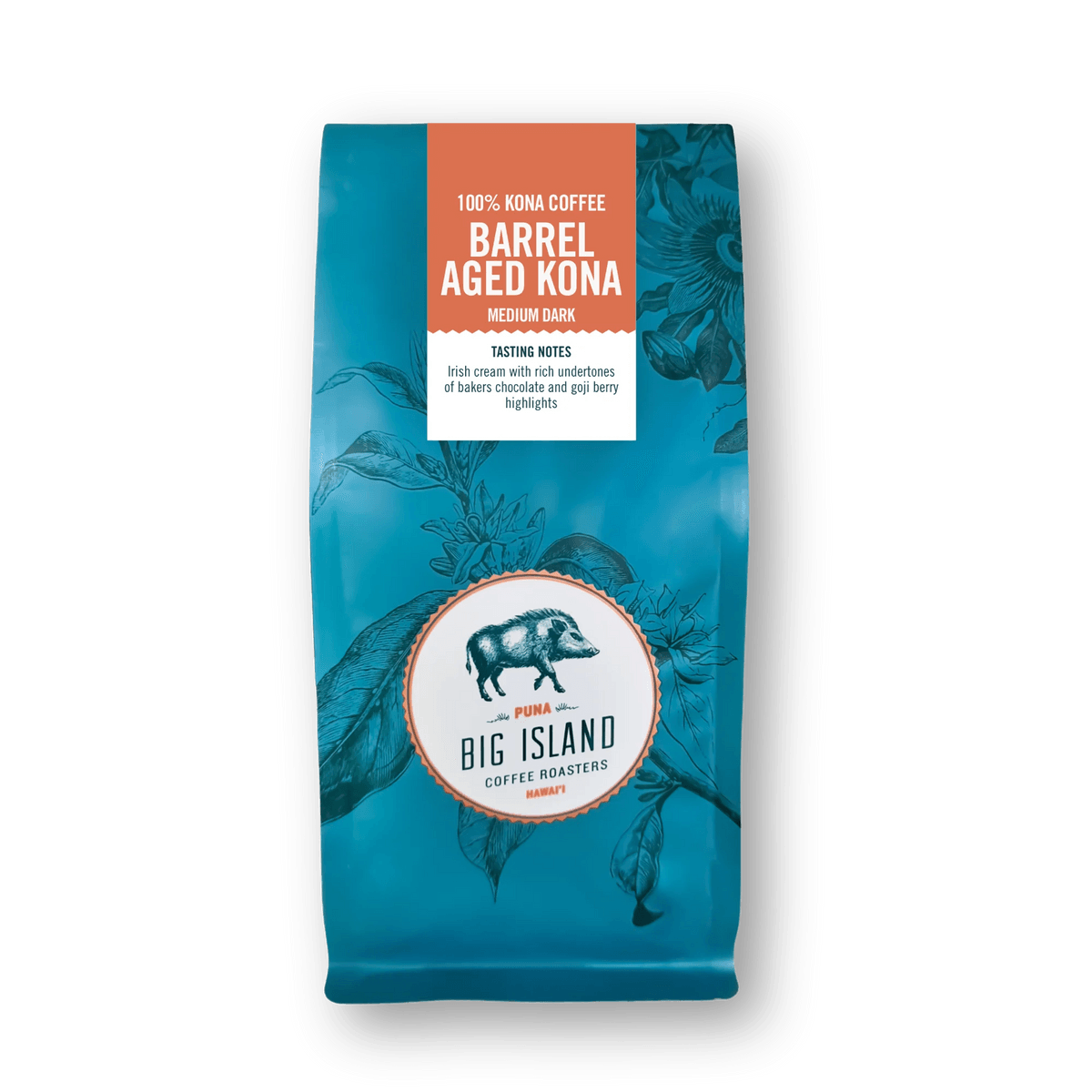 100% Barrel Aged Medium Dark Kona Roast Coffee