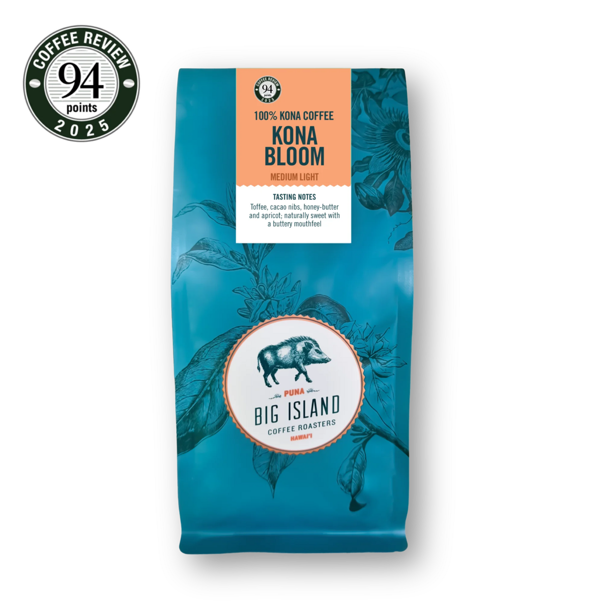 Kona Bloom - 100% Medium Roast Whole Bean Kona Coffee - Big Island Coffee  Roasters