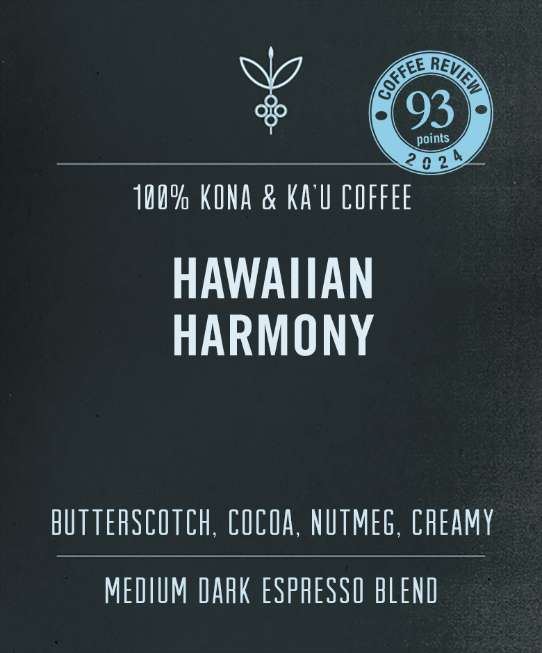Kona & Ka'u Coffee Hawaiian Harmony 100% Hawaiian Espresso