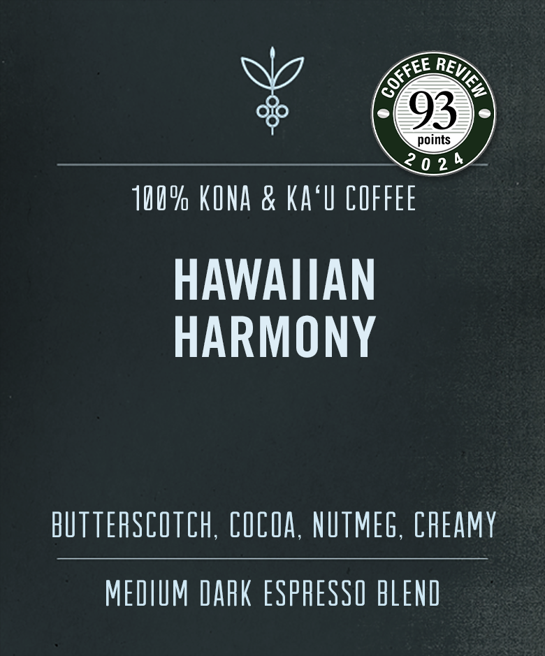Kona & Ka'u Coffee Hawaiian Harmony 100% Hawaiian Kona Espresso