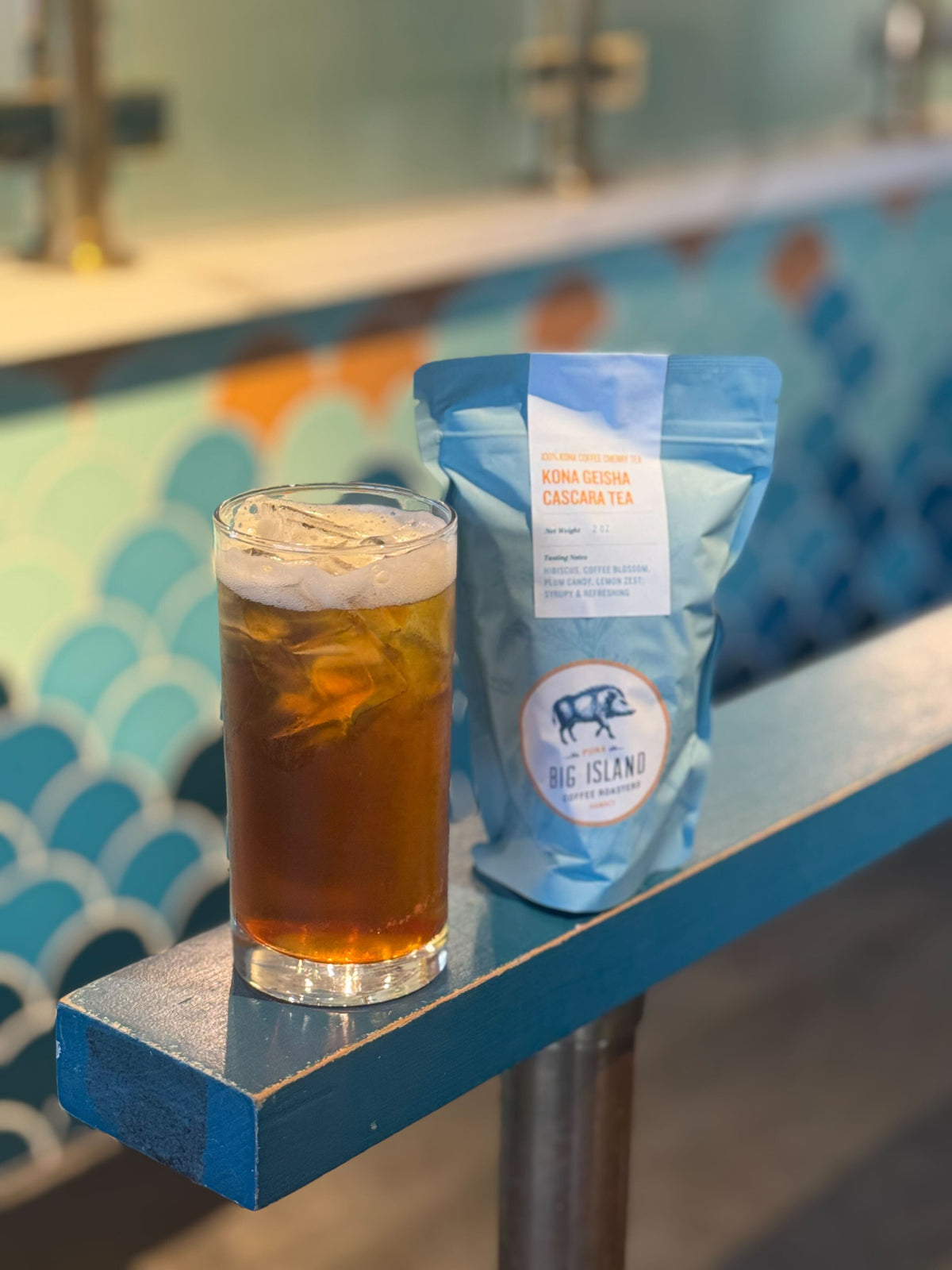 cold kona geisha cascara tea