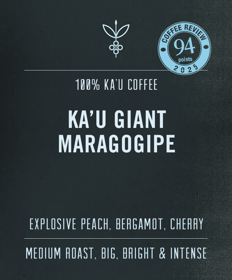 Big Island Coffee Roasters Hawaiian Coffee Whole Bean / 10 oz. Ka'u Maragogipe | Giant Elephant Bean Ka'u Maragogipe Coffee | Giant Elephant Bean