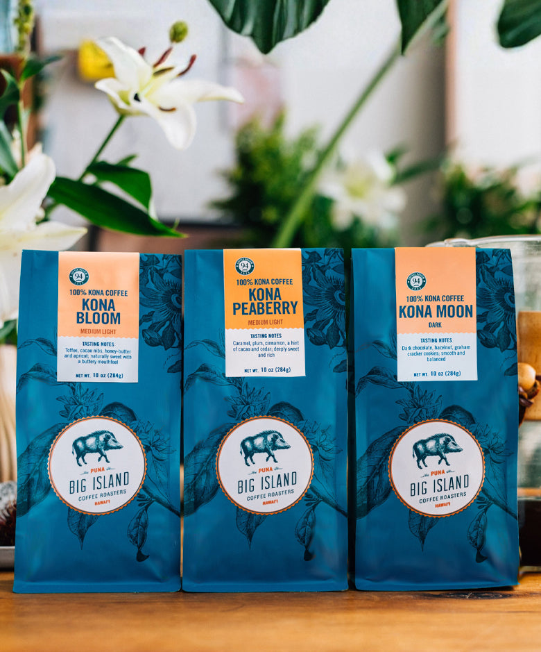 Kona Coffee Collection, 3 bags of our best selling 100% Kona Coffees