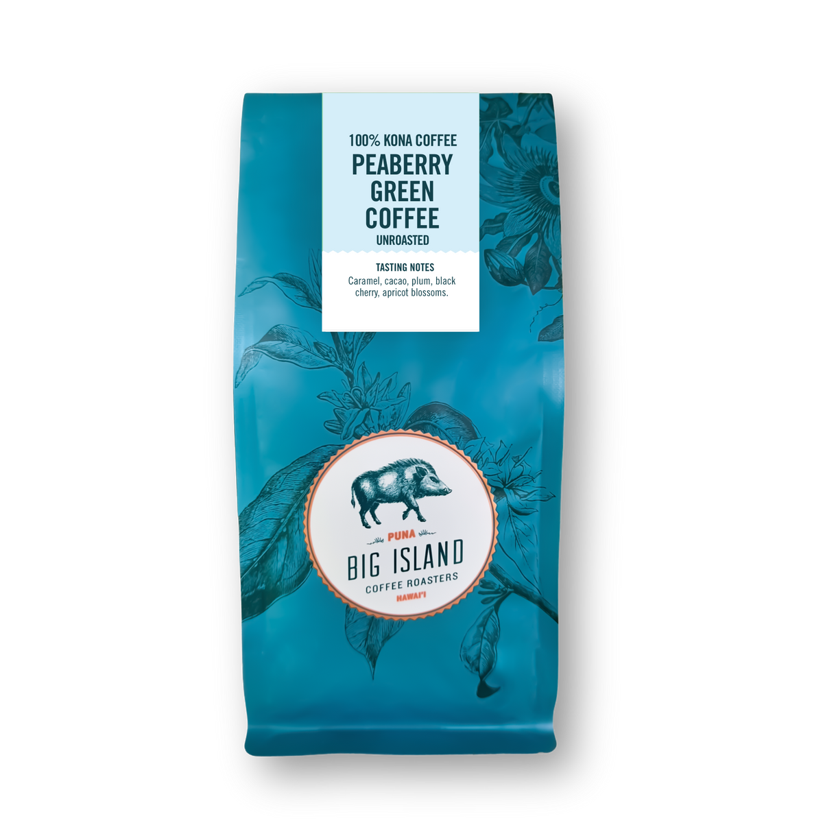 Kona Peaberry Green Coffee Bean packshot