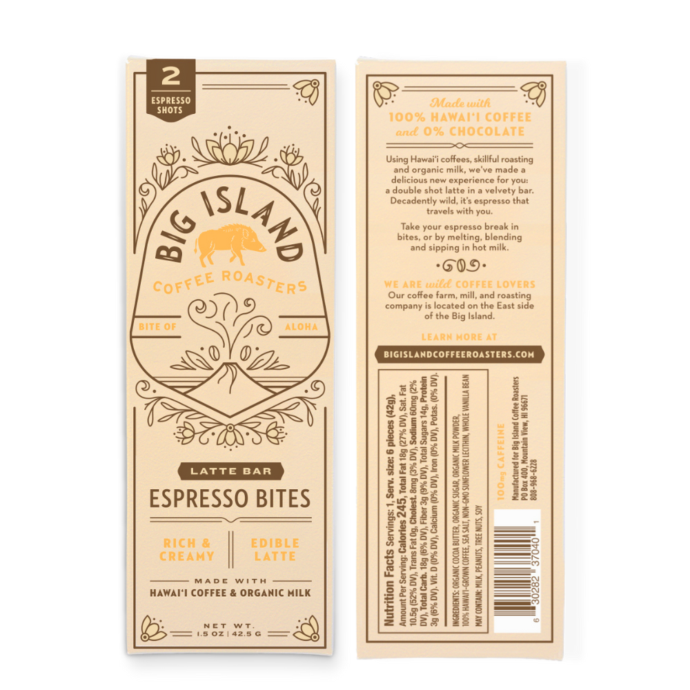 Hawaiian Coffee Latte Espresso Bites