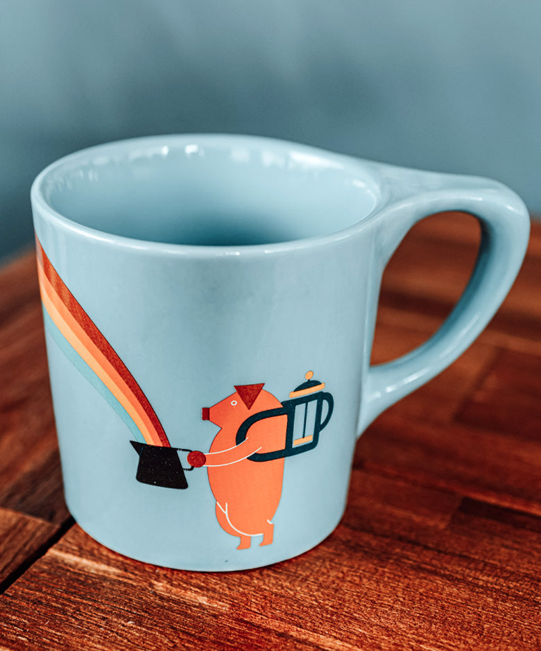 Rainbow Barista Boar Mug