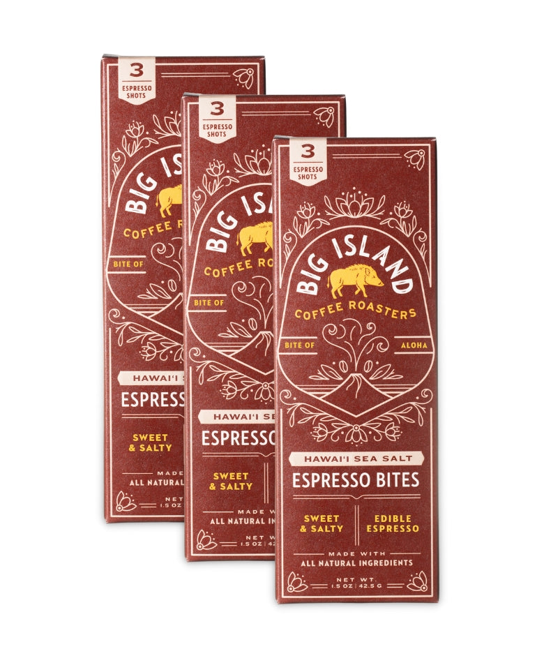 Big Island Coffee Roasters Espresso Bites SEA SALT ESPRESSO BITES | Salty &amp; Sweet (Vegan) Salted Espresso Bites