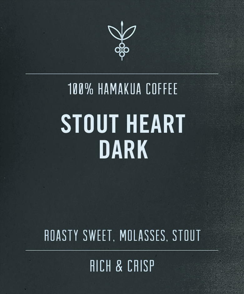 Big Island Coffee Roasters Hawaiian Coffee Hamakua Stout Heart Dark | 100% Hamakua Coffee Hamakua Coffee | Stout Heart Dark