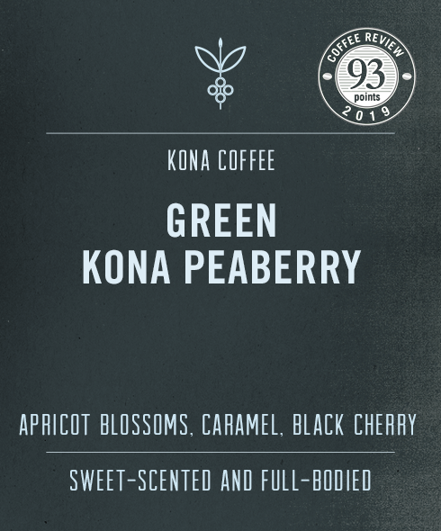 Big Island Coffee Roasters Green Hawaiian Coffee 100% Kona Peaberry Green Coffee - 2 LB 100% Kona Peaberry Green Coffee | Top Rated Kona Peaberry | Green Hawaiian Coffees